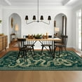 thumbnail image 1 of Hasoo Blue/Green Area Rugs 9x12 for Living Room Floral Snake Large Washable Indoor Soft Non Slip Floor Carpet, 1 of 5