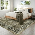 thumbnail image 1 of Hasoo Brown Washable Area Rugs 5' x 7' Rug for Living Room Floral Modern Non Slip Throw Indoor Carpet, 1 of 5