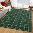 thumbnail image 1 of Hasoo Christmas Home Decor Plaid Area Rug Washable 4' x 6' Modern Indoor Rug for Living Room Dining Room, Green, 1 of 5