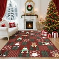 thumbnail image 1 of Hasoo Christmas Plaid Room Decor Carpet Indoor Modern Washable Throw Rug for Living Room 5' x 7' Red, 1 of 5