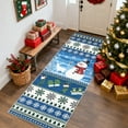 thumbnail image 1 of Hasoo Christmas Snowflake Home Decor Area Rug Washable 2' x 6' Modern Indoor Rug for Living Room Dining Room, Blue, 1 of 5