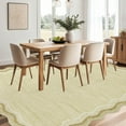 thumbnail image 1 of Hasoo Cream Wavy Border Area Rug for Dining Room Indoor Bedroom Soft Textured 8' x 10' Carpet Stain-Resistant, 1 of 6