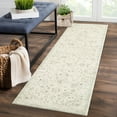 thumbnail image 1 of Hasoo Distressed Floral Runner Rug 2' x 6' Green Flodable Vintage Carpet Non Slip Runner Rug for Hallway Entryway Kitchen Bathroom, 1 of 6