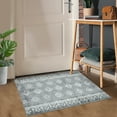 thumbnail image 1 of Hasoo Doormat 2' x 3' Entryway Bohemian Non-Slip Washable Indoor Small Area Rug Modern Geometric Neutral Carpet for Bedroom Bathroom Dining Room Dark Gray, 1 of 6