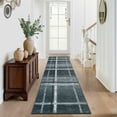 thumbnail image 1 of Hasoo Entryway 2'x 6' Runner Rug Polyester Black Gray Geometric Indoor Carpet Non-Slip Washable, 1 of 5