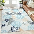 thumbnail image 1 of Hasoo Farmhouse 5' x 7' Area Rug Foldable Oriental Vintage Distressed Rug Traditional Carpet for Living Room Bedroom Gray/Blue, 1 of 6