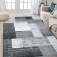 thumbnail image 1 of Hasoo Geometric Area Rugs Machine Washable Tile Trellis Pattern Carpet for Living Room Anti-Slip,Grey/White 5 x 7 feet, 1 of 5