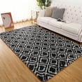 thumbnail image 1 of Hasoo Geometric Plush Shag Area Rug, Dark Grey, 8' x 10', 1 of 5