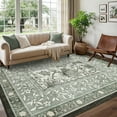 thumbnail image 1 of Hasoo Gray Green Area Rugs 9x12 for Living Room Floral Large Washable Indoor Soft Non Slip Floor Carpet, 1 of 5