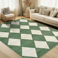 thumbnail image 1 of Hasoo Green 10' x 13' Area Rug Geometric Rugs for Living Room Washable Modern Trellis Carpet for Bedroom, 1 of 6