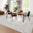 thumbnail image 1 of Hasoo Indoor Area Rug 4' x 6' Rugs for Living Room Vintage Geometric Farmhouse Washable Non Slip Carpet for Bedroom, Cream, 1 of 6