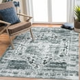 thumbnail image 1 of Hasoo Large 9' x 12' Vintage Area Rug for Living Room Bedroom Washable Floral Carpet, Gray, 1 of 6
