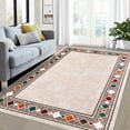 thumbnail image 1 of Hasoo Large Area Rug 10' x 13' Rug for Living Room Bedroom Border Non-Slip Washable Accent Carpet Beige, 1 of 5