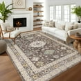 thumbnail image 1 of Hasoo Large Carpet Washable Oriental Non Slip Rug for Living Room Dining Room, 10' x 13' Taupe, 1 of 7
