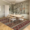 thumbnail image 1 of Hasoo Large Living Room Area Rug 9' x 12' Non Slip Indoor Carpet Red Washable Modern Geometric Rug, 1 of 6
