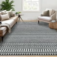 thumbnail image 1 of Hasoo Large Modern Area Rug 9' x 12' Rugs for Living Room Boho Geometrical Indoor Carpet, Black, 1 of 6