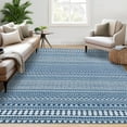 thumbnail image 1 of Hasoo Large Modern Area Rug 9' x 12' Rugs for Living Room Boho Geometrical Indoor Carpet, Blue, 1 of 7