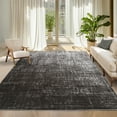 thumbnail image 1 of Hasoo Large Washable Rug 10' x 13' Area Rug for Living Room Modern Abstract Non-Slip Neutral Indoor Decor Carpet, Black Gray, 1 of 6