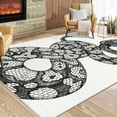 thumbnail image 1 of Hasoo Washable Area Rug for Living Room 4' x 6' Modern Indoor Rug Carpet, Beige/Black, 1 of 6