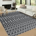 thumbnail image 1 of Hasoo Modern Geometric 4' x 6' Area Rug Anti Slip Backing Rug for Living Room Boho Non-Slip Washable Rug, Gray, 1 of 5