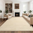 thumbnail image 1 of Hasoo Modern Solid Area Rug for Living Room Washable 4' x 6' Non Shedding Neutral Indoor Decor Carpet, Camel, 1 of 5