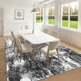 thumbnail image 1 of Hasoo Modern Washable Indoor Carpet 5' x 7' Black Area Rug for Living Room Abstract Pattern Non-slip polyester Room Decor Rug, 1 of 5