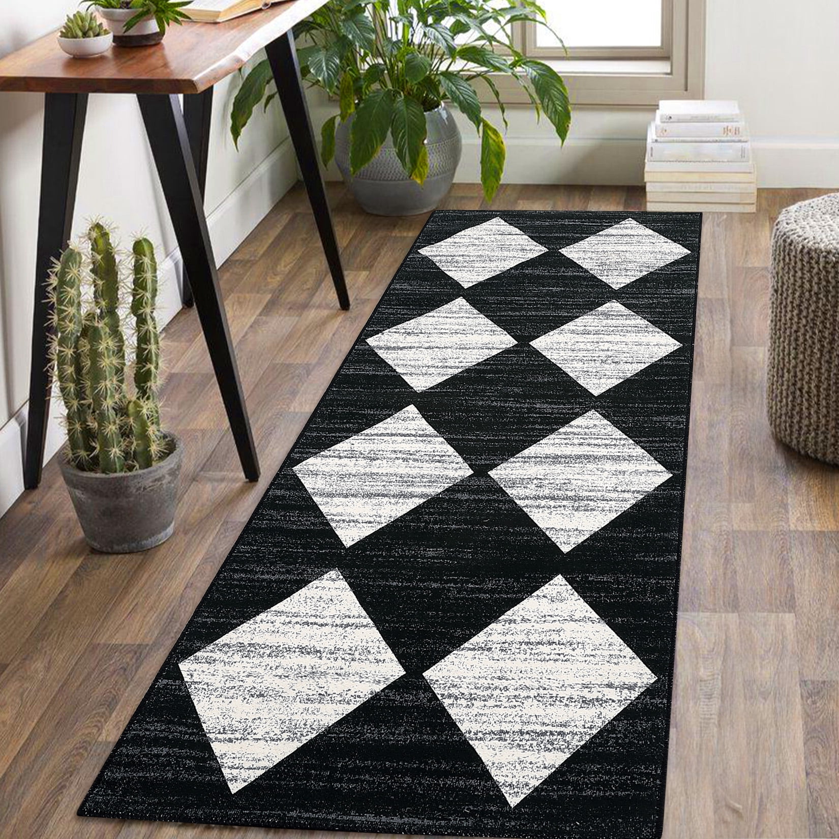 Hasso Rugs Hasoo Moroccan Runner Rugs 2x6 Geometric Rugs for Hallway Modern ...
