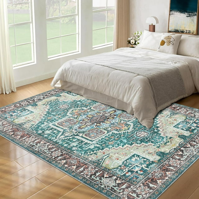 Hasoo Oriental Traditional Large Area Rug for Living Room Durable Washable Persian Carpet Non ...