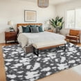 thumbnail image 1 of Hasoo Plush Fluffy Living Room Area Rug 5x7 Modern Abstract Non-Slip Soft Indoor Gray Carpet, 1 of 6