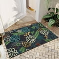 thumbnail image 1 of Hasoo Rug 2' x 3' Area Rug Door Mat Floor Mat for Kitchen Entry Living Room Bedroom Bath Indoor Rug Non-Slip Foldable Floral Print Vintage Small Rug Green/Gray, 1 of 6