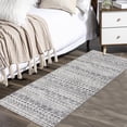 thumbnail image 1 of Hasoo Runner Rug 2' x 6' Modern Moroccan Geometric Rug Non-Slip Lightweight Kitchen Rug Non-Shedding Indoor Floor Carpet for Kitchen Bedroom Bathroom, Gray, 1 of 6