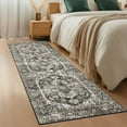 thumbnail image 1 of Hasoo Runner Rug 2' x 6' Oriental Area Rug Washable Carpet for Bedroom Runner Rug Rubber Backing for Hallway Kitchen Brown, 1 of 6