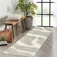 thumbnail image 1 of Hasoo Runner Rug 2' x 6' Washable Rugs for Hallway Abstract Geometric Striped Carpet Modern Rug, Beige, 1 of 7