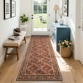 thumbnail image 1 of Hasoo Runner Rug 2x6 Non-Slip Washable Low Pile Floral Print for Kitchen Indoor Red, 1 of 5