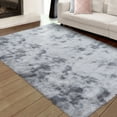 thumbnail image 1 of Hasoo Shag Area Rug 4' x 6' Indoor Plush Fluffy Rugs Shaggy Tie-dyed Carpet Rugs for Bedroom Living Room, Light Grey, 1 of 9