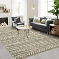 thumbnail image 1 of Hasoo Taupe Rugs for Living Room Washable 9x12 Area Rugs Moroccan Style Carpet Boho Bedroom Dining Room Throw Indoor Carpet, 1 of 6