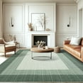 thumbnail image 1 of Hasoo Washable 10' x 13' Area Rug for Living Room Non Slip Bedroom Rug Bordered Textured Neutral Accent Carpet Green, 1 of 6