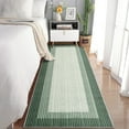 thumbnail image 1 of Hasoo Washable 2' x 6' Runner Rug for Hallways Non Slip Entryway Mats Bordered Textured Neutral Accent Carpet Green, 1 of 6