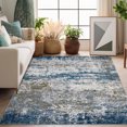 thumbnail image 1 of Hasoo Washable 5' x 7' Abstract Area Rug for Living Room Soft Indoor Modern Carpet, Navy, 1 of 5