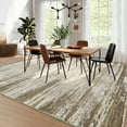 thumbnail image 1 of Hasoo Washable 9' x 12' Area Rug for Dining Room Indoor Modern Rug Non-shedding, Brown, 1 of 7