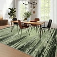 thumbnail image 1 of Hasoo Washable 9' x 12' Area Rug for Dining Room Indoor Modern Rug Non-shedding, Green, 1 of 7