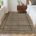 thumbnail image 1 of Hasoo Washable 9' x 12' Area Rug for Living Room Modern Indoor Scalloped Carpet Non-shedding, Taupe, 1 of 6