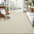 thumbnail image 1 of Hasoo Washable Area Rug 5x7 Rug for Living Room Modern Solid Beige Braid Printed Floor Cover Carpet for Home Decor, 1 of 7