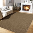thumbnail image 1 of Hasoo Washable Area Rug 8x10 Rug for Living Room Modern Solid Brown Braid Printed Floor Cover Carpet for Home Decor, 1 of 7