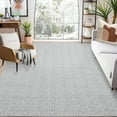 thumbnail image 1 of Hasoo Washable Area Rug 8x10 Rug for Living Room Modern Solid Gray Braid Printed Floor Cover Carpet for Home Decor, 1 of 7