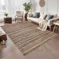 thumbnail image 1 of Hasoo Washable Area Rug 9' x 12' Large Modern Indoor Rug for Living Room Braided Carpet for Home Office, Brown, 1 of 6