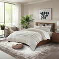 thumbnail image 1 of Hasoo Washable Area Rug Modern Border Abstract Rug for Living Room Indoor Non-Slip Carpet, 10' x 13' Brown, 1 of 6