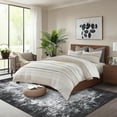 thumbnail image 1 of Hasoo Washable Area Rug Modern Border Abstract Rug for Living Room Indoor Non-Slip Carpet, 9' x 12' Gray, 1 of 6