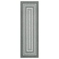 thumbnail image 1 of HOMERRY Washable Bordered Runner Rug for Hallway 2' x 6' Non-Slip Modern Braided Print Accent Indoor Carpet, Gray, 1 of 5