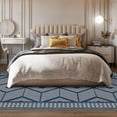 thumbnail image 1 of Hasoo Washable Geometric Area Rug 10x13 Large Rug for Bedroom Farmhouse Boho Indoor Carpet Home Decor, Blue, 1 of 6